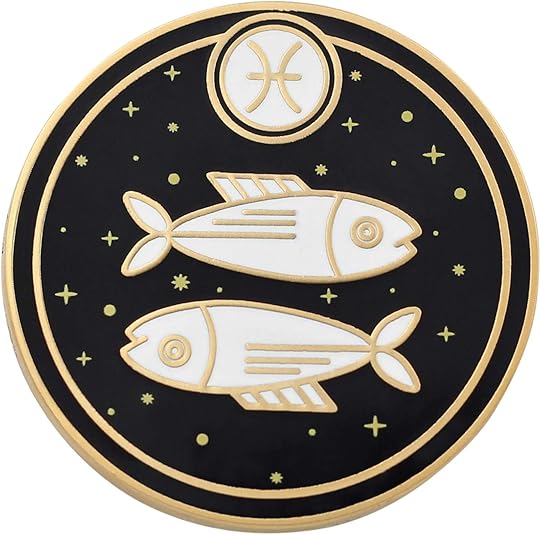 REAL SIC Astrological Sign Pin - Star Sign/Astrology Enamel Pins, Lapel Pins for Birth Sign, Great Gift for Anyone, Perfect Accessory for Jackets, Hats, Backpacks & Tops - Pisces Car Accessories for men