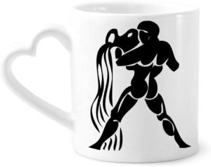 Constellation Aquarius Zodiac Sign Mug Coffee Ceramic Drinkware Glass Heart Cup - Aquarius Mug for men