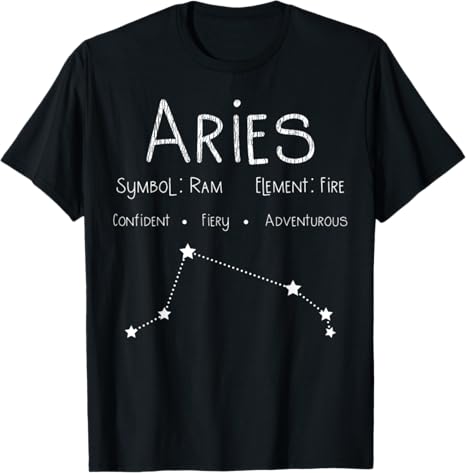 Vintage Distressed Aries Symbol Zodiac Sign Birthday Gift T-Shirt - Aries T-Shirt for men