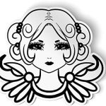 GT Graphics Express Cancer Girl Pretty Zodiac Sign - Vinyl Sticker Waterproof Decal - Cancer Car Accessories for men