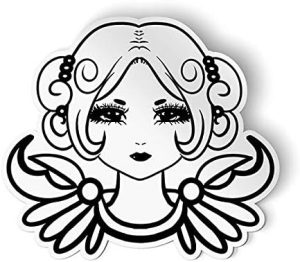 GT Graphics Express Cancer Girl Pretty Zodiac Sign - Vinyl Sticker Waterproof Decal - Cancer Car Accessories for men
