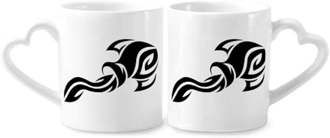 Constellation Aquarius Zodiac Sign Couple Porcelain Mug Set Ceramic Lover Cup Heart Handle - Aquarius Mug for men