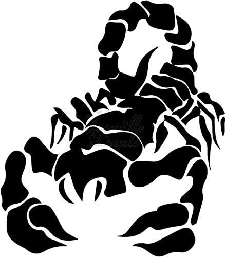 Tribal Scorpion Vinyl Decal Sticker for Home Office Decor Vehicle Window Sign Size- [6 inch] / [15 cm] Tall and Color- Matte Black - Scorpio Sticker for men