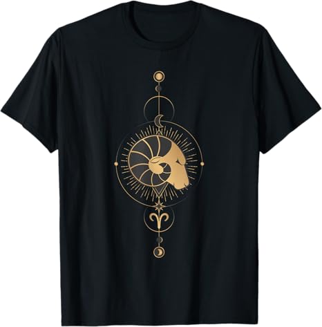 Aries Zodiac Sign Symbol Cosmic Cool Astrology Lover Gifts T-Shirt - Aries T-Shirt for men