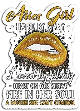 Aries Girl Hated by Many Birthday - Sticker Graphic - Auto, Wall, Laptop, Cell, Truck Sticker for Windows, Cars, Trucks - Aries Sticker for men