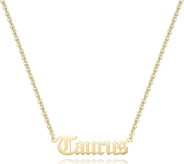 18K Gold Plated Astrology Necklace for Women Jewelry,12 Zodiac Pendant Horoscope Constellations Necklace - Taurus Products for men