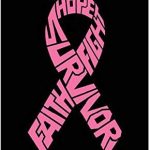 Survivor Breast Cancer Ribbon Vinyl Decal | Pink | Made in USA by Foxtail Decals | for Car Windows, Tablets, Laptops, Water Bottles, etc. | 2.6 x 4.5 inch - Cancer Car Accessories for men