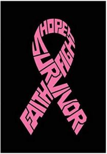 Survivor Breast Cancer Ribbon Vinyl Decal | Pink | Made in USA by Foxtail Decals | for Car Windows, Tablets, Laptops, Water Bottles, etc. | 2.6 x 4.5 inch - Cancer Car Accessories for men