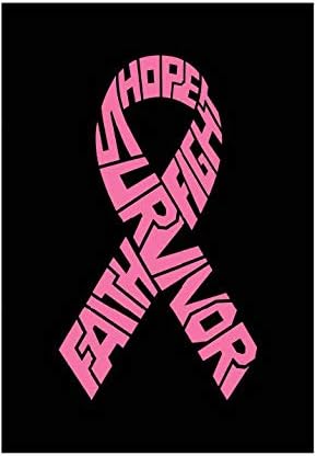 Survivor Breast Cancer Ribbon Vinyl Decal | Pink | Made in USA by Foxtail Decals | for Car Windows, Tablets, Laptops, Water Bottles, etc. | 2.6 x 4.5 inch - Cancer Car Accessories for men