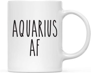 Andaz Press Astrological Zodiac Sign 11oz. Ceramic Coffee Tea Mug Gift, Aquarius AF, 1-Pack, Birthday, Christmas, Horoscope Gift Ideas, Gift Box - Aquarius Mug for men