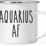 Andaz Press Astrological Zodiac Sign 11oz. Stainless Steel Campfire Coffee Tea Mug Gift, Aquarius AF, 1-Pack, Birthday, Christmas, Horoscope Gift Ideas, Gift Box - Aquarius Mug for men