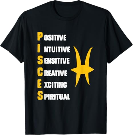 Astrology Zodiac Sign Tees - Pisces T-Shirt for men