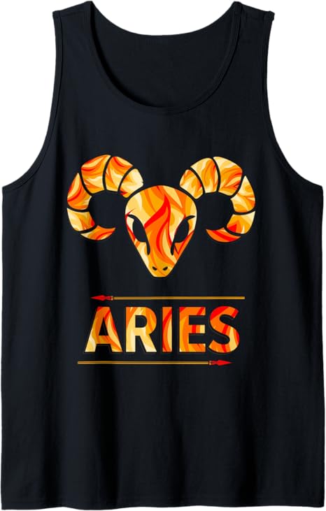 Aries Zodiac Sign Spring Fire Sign Iridescent Aries Tank Top - Aries T-Shirt for men
