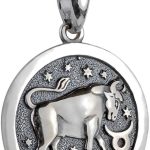 Zodiac Sign Pendant Necklace 925 Sterling Silver Horoscope Medallion Coin Disc Choker Charm Constellation Astrology Jewelry for Men Women - Taurus Products for men