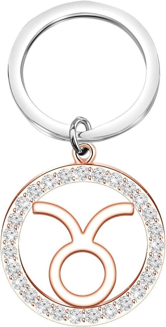 TGBJE Zodiac constellation Keychain Zodiac Sign Gift Zodiac Outline Gift Horoscope Constellation Celestial Zodiac Keychain - Taurus Products for men