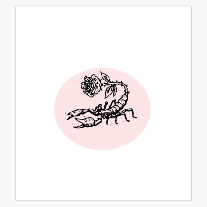 Scorpio Rose Vinyl Waterproof Sticker Decal Car Laptop Wall Window Bumper Sticker 5" - Scorpio Sticker for men