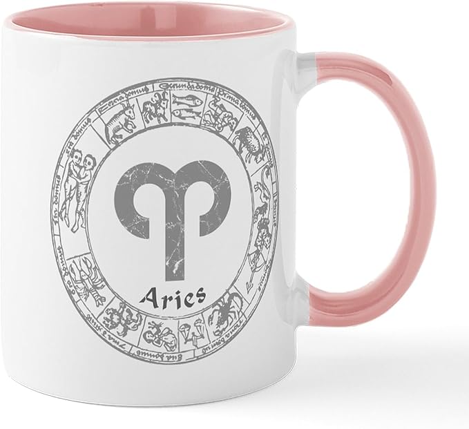 CafePress Aries Zodiac Sign Mug 11 oz (325 ml) Ceramic Coffee Mug - Aries Mug for men