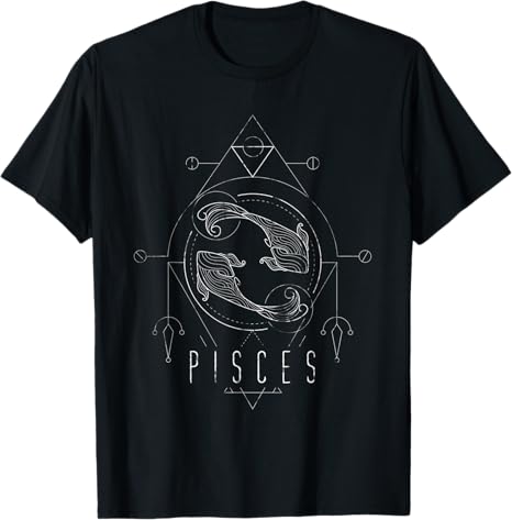 Astrology Zodiac Sign Tees - Pisces T-Shirt for men
