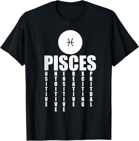 Astrology Zodiac Sign Tees - Pisces T-Shirt for men