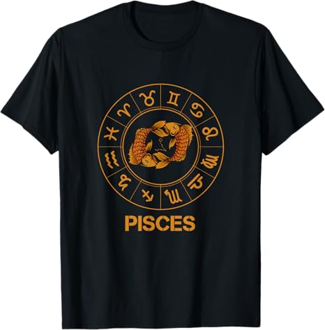 Astrology Zodiac Sign Tees - Pisces T-Shirt for men