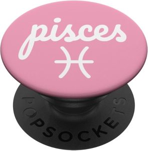 Pisces - Zodiac Sign - Celestial Horoscope - Pink PopSockets Standard PopGrip - Pisces for men