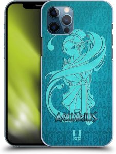 Head Case Designs Aquarius Zodiac Signs Hard Back Case Compatible with Apple iPhone 12 / iPhone 12 Pro - Aquarius Phone Case for men