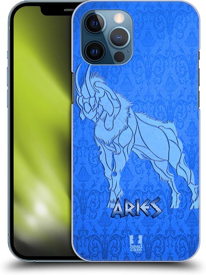 Head Case Designs Aries Zodiac Signs Hard Back Case Compatible with Apple iPhone 12 Pro Max - Aries Phone Case for men