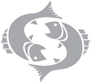 Pisces Zodiac Vinyl Sticker Decals for Car Bumper Window Laptop Tablet Phone (Silver, 4") - Pisces Car Accessories for men