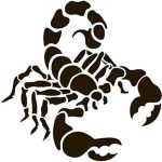 Scorpio Zodiac Vinyl Sticker Decals for Car Bumper Window Laptop Tablet Phone (Black, 4") - Scorpio Sticker for men