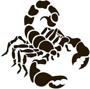 Scorpio Zodiac Vinyl Sticker Decals for Car Bumper Window Laptop Tablet Phone (Black, 4") - Scorpio Sticker for men
