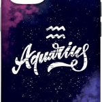 Astrological Sign Horoscope Aquarius January February Gift Case for iPhone 12/12 Pro - Aquarius Phone Case for men