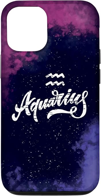 Astrological Sign Horoscope Aquarius January February Gift Case for iPhone 12/12 Pro - Aquarius Phone Case for men