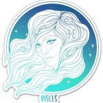 Zodiac Pisces Pretty - 7" Vinyl Sticker - for Car Laptop I-Pad - Waterproof Decal - Pisces Car Accessories for men