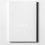 DistinctInk Star Zodiac Pisces - 8" x 10" - Decorative Canvas Wall Art - White Edge - 5/8" Gallery Wrapped - Pisces Canvas for men