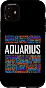 iPhone 11 Aquarius Zodiac Traits Horoscope Astrology Sign Gift Words Case - Aquarius Phone Case for men