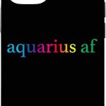 iPhone 12/12 Pro Aquarius AF Gay Rainbow Gradient LGBTQ Pride Zodiac Sign Case - Aquarius Phone Case for men