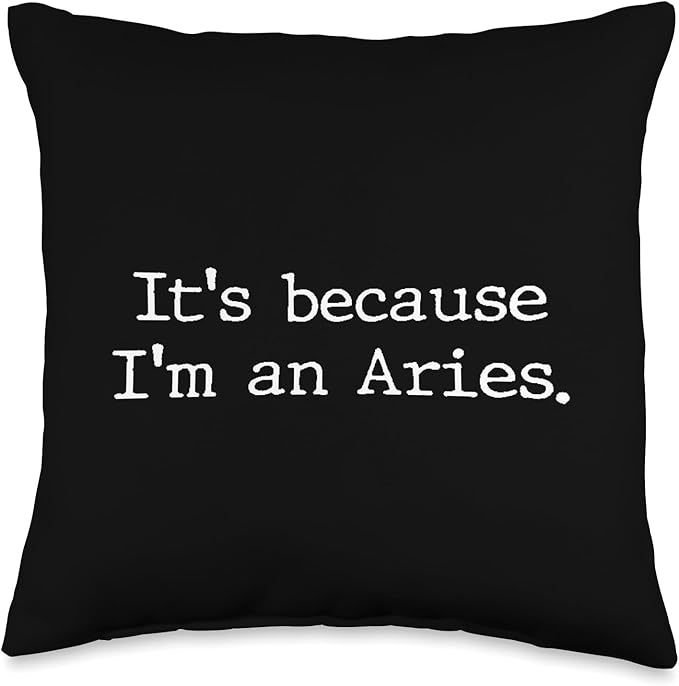 Aries Horoscope Gifts Women Girls Men Zodiac Sign Astrology Throw Pillow - Aries Pillow for men