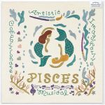 Catstudio Astrology Fine Art Print, Pisces Wall Decor with Original Artwork, Zodiac Sign Art Decor Print, Pisces Gifts, February Birthday Gifts, March Birthday, 8x8 Inches Unframed - Pisces Canvas for men