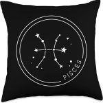 Pisces Zodiac Star Sign Constellation Horoscope Symbol Throw Pillow - Pisces Pillow for men