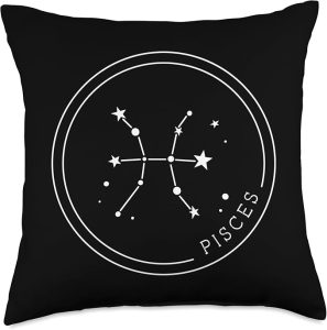 Pisces Zodiac Star Sign Constellation Horoscope Symbol Throw Pillow - Pisces Pillow for men