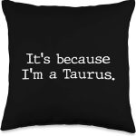 Taurus Horoscope GIfts Women Girls Men Zodiac Sign Astrology Throw Pillow - Taurus Pillow for men