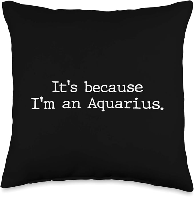 Aquarius Gifts For Women Girls Men Zodiac Sign Astrology Throw Pillow - Aquarius Pillow for men