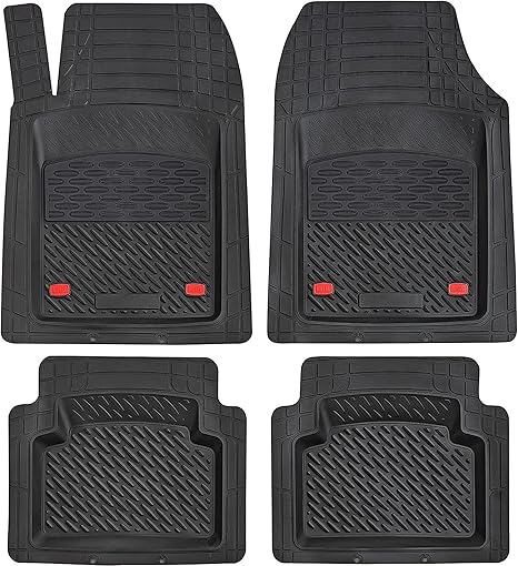 K&K Auto Accessories 3D Car Floor Mat Thick 8 Lb Heavy Duty Durable Universal Sapphire Black Deep Dish for Cars SUVs Minivan Truck - Aries Car Floor Mat for men