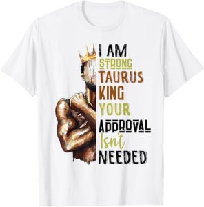 Mens Taurus King Black Man Zodiac Sign Gift Astrology Mens T-Shirt - Taurus for men