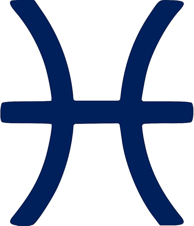 THE BANGLES Pisces Zodiac Signs (Navy Blue) (Set of 2) Premium Waterproof Vinyl Decal Stickers for Laptop Phone Accessory Helmet Car Window Bumper Mug Tuber Cup Door Wall Decoration - Pisces Car Accessories for men