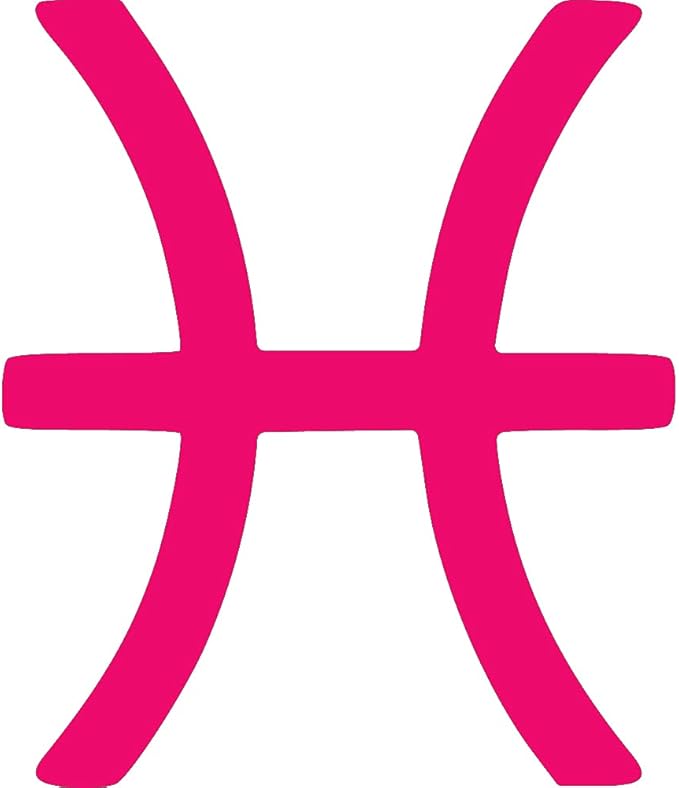 Pisces Zodiac Signs (Pink) (Set Of 2) Premium Waterproof Vinyl Decal Stickers For Laptop Phone Accessory Helmet Car Window Bumper Mug Tuber Cup Door Wall Decoration - Pisces Car Accessories for men