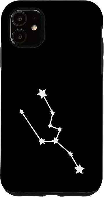 iPhone 11 Taurus zodiac sign astrology constellation black and white Case - Taurus Phone Case for men