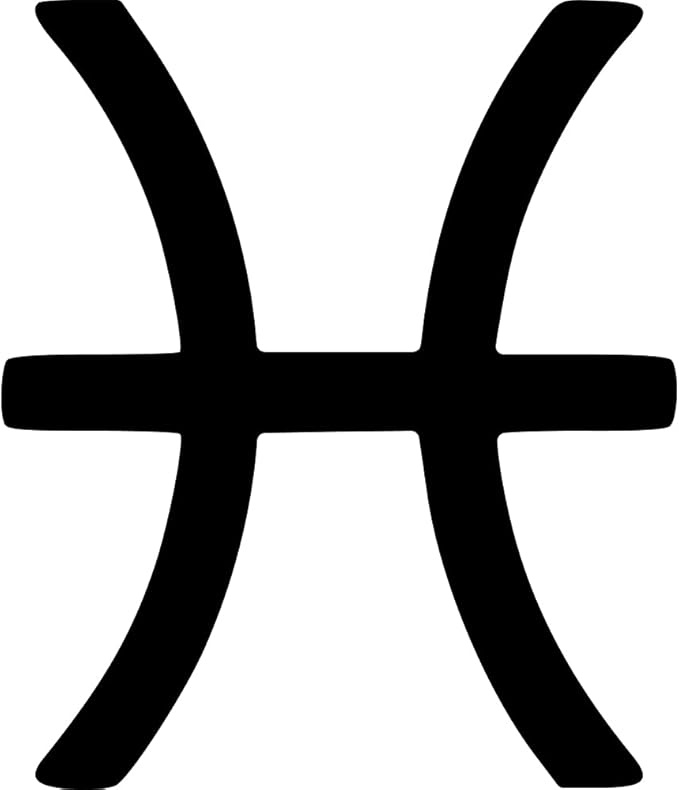 THE BANGLES Pisces Zodiac Signs (Black) (Set of 2) Premium Waterproof Vinyl Decal Stickers for Laptop Phone Accessory Helmet Car Window Bumper Mug Tuber Cup Door Wall Decoration - Pisces Car Accessories for men