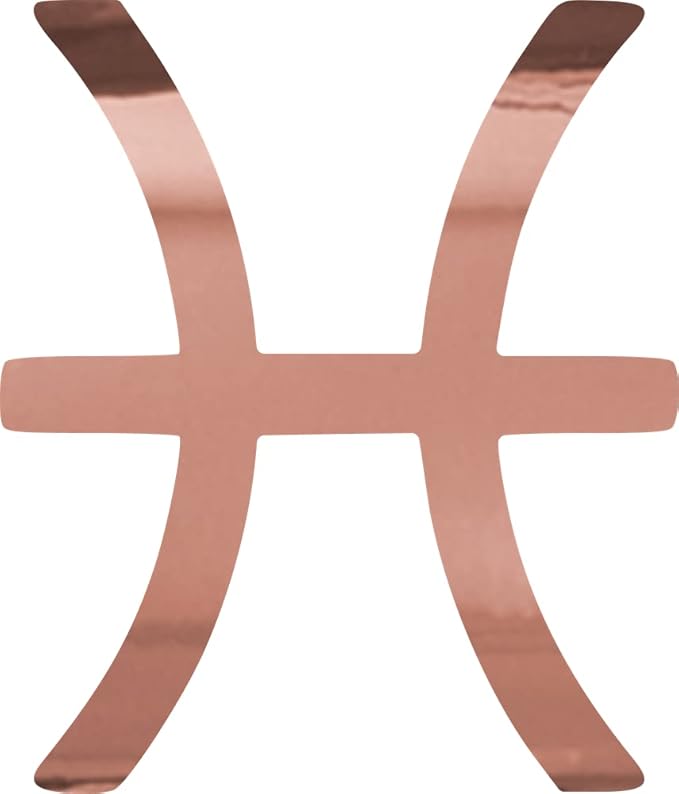 THE BANGLES Pisces Zodiac Signs (Rose Gold) (Set of 2) Premium Waterproof Vinyl Decal Stickers for Laptop Phone Accessory Helmet Car Window Bumper Mug Tuber Cup Door Wall Decoration - Pisces Car Accessories for men