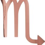 Scorpio Zodiac Signs (Rose Gold) (Set Of 2) Premium Waterproof Vinyl Decal Stickers For Laptop Phone Accessory Helmet Car Window Bumper Mug Tuber Cup Door Wall Decoration - Scorpio Sticker for men